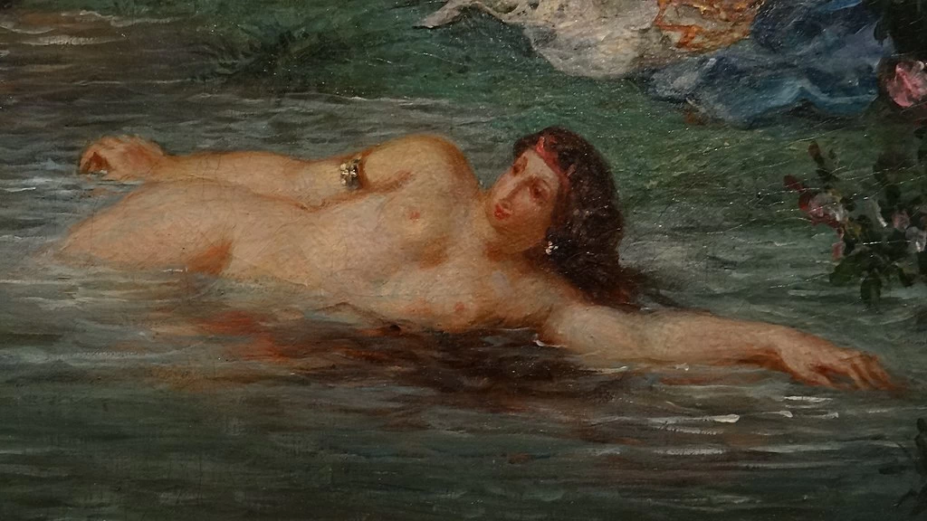 Le bagnanti - Wadsworth Atheneum, Hartford, dettaglio